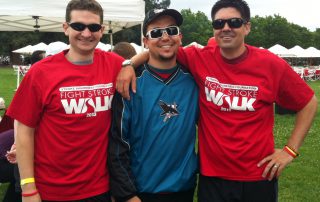 Will, Manny and Scott at the Stroke Awareness Foundation